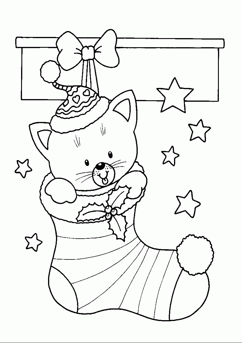 Skarpety świąteczne kolorowanki